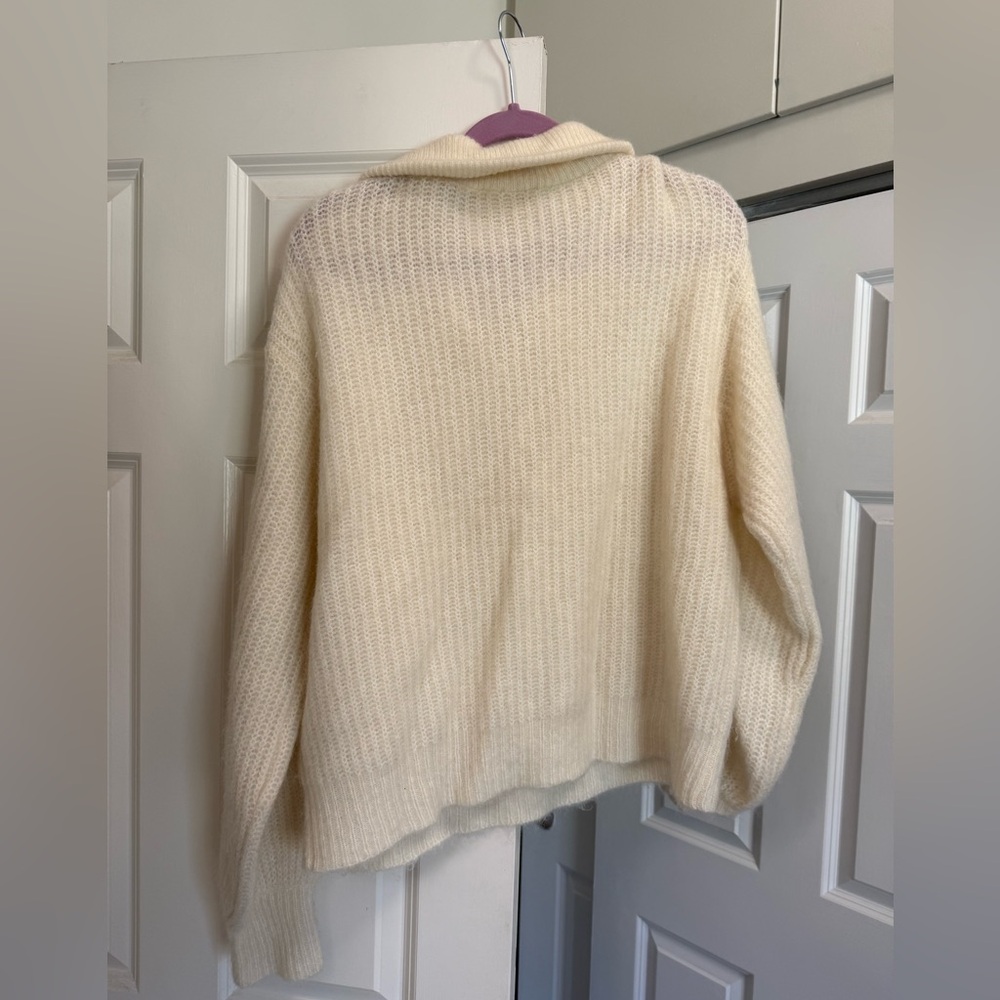 Sezane Micky Jumper Button Cream Sweater Large - Picture 9 of 9